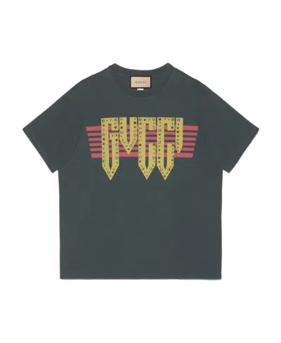 Gucci Logo-print T-shirt In Black