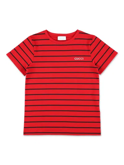 Gucci Kids' Logo-print T-shirt In Red