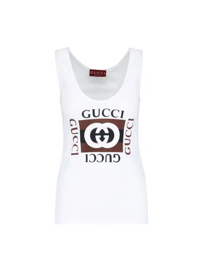 GUCCI LOGO PRINT TANK TOP
