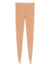 Gucci Logo-print Tights In Brown