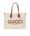 Gucci Logo-print Tote Bag In White