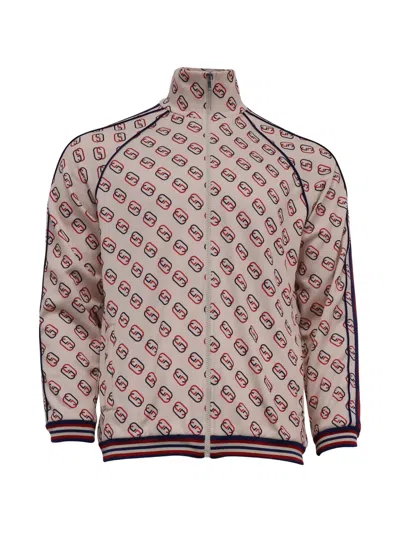 Pre-owned Gucci Logo-print Track Jacket In Neutral