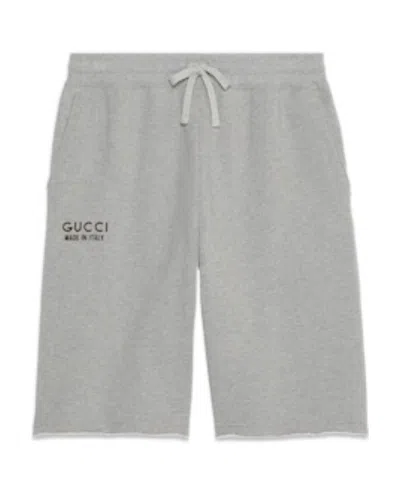 Gucci Logo-print Track Shorts In Gray