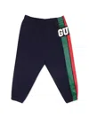 Gucci Logo-print Trousers In Blue