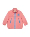 Gucci Logo-print Zipped Track Jacket In Pink