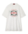 Gucci Flower Lace Short-sleeved Top In White