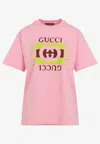 Gucci Logo-printed Short-sleeved T-shirt In Pink