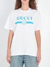 Gucci Womens Brand-print Relaxed-fit Cotton-jersey T-shirt White Mc In White