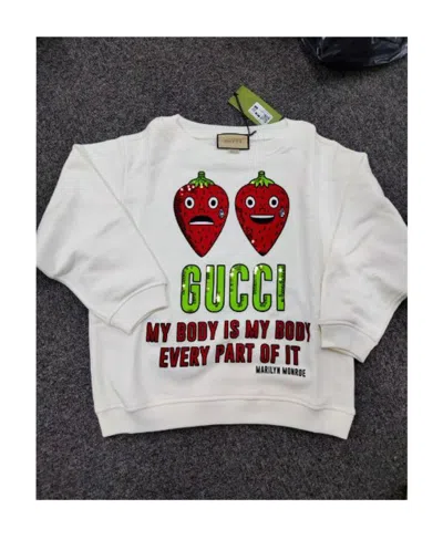 Gucci Logo Pullover Sweater In White
