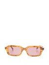 Gucci Logo-rectangular Sunglasses In Brown