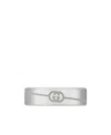 Gucci Logo Ring In Gray