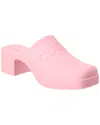 Gucci Logo Rubber Mule In Pink