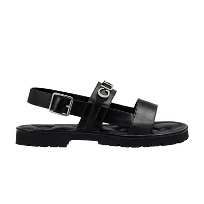Pre-owned Gucci Logo Sandal 'black' | Men's Size 8