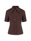 Gucci L-blend Jersey Shirt In Burgundy