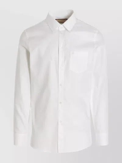 Gucci Logo Shirt Featuring Button-down Collar In White