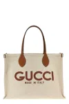 Gucci Borsa Shopping In Tela Sabbia Donna