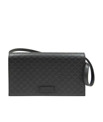 Gucci Logo Shoulder Bag In Black