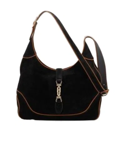Gucci Logo Shoulder Bag In Black