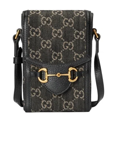 Gucci Logo Shoulder Bag In Black