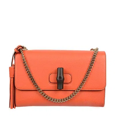 Gucci Logo Shoulder Bag In Orange