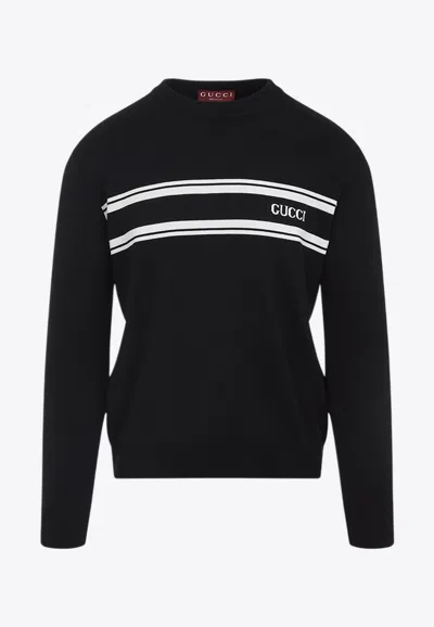 GUCCI LOGO SILK BLEND SWEATER
