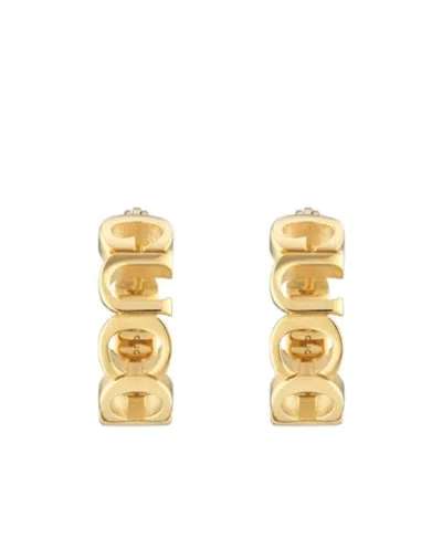 Gucci Script Letter Hoop Earrings In Undefined