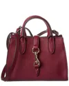Gucci Logo Small Leather Tote In Red