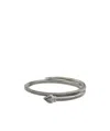 Gucci Logo Snake Pattern Bracelet In Gray