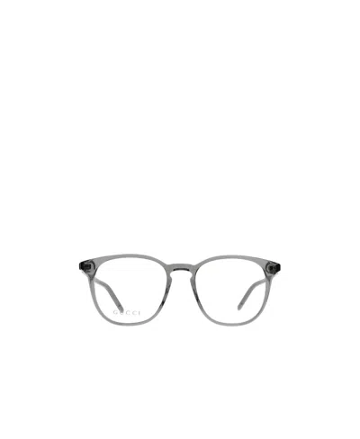 Gucci Logo Square-frame Glasses In Gray