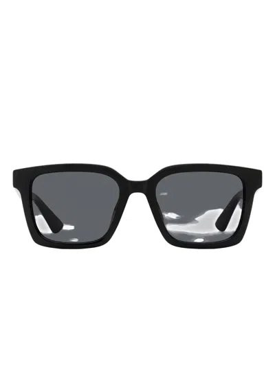 Gucci Logo Square-frame Sunglasses In Black