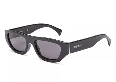 Pre-owned Gucci Logo Square Sunglasses In Black (gg1134s 002)