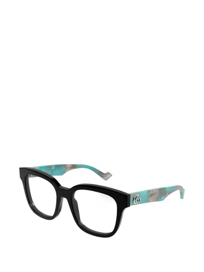 Gucci Logo Square-frame Glasses In Black