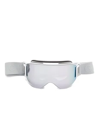 Gucci Logo-strap Goggles In Gray