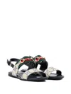 Gucci Logo Strap Sandals In Multi