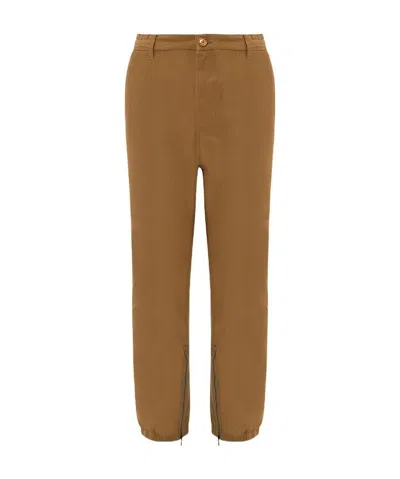 Gucci Logo-stripe Trousers In Brown
