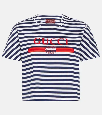 Gucci New 90s Cotton Jersey T-shirt In White/mc