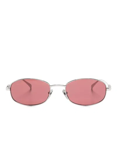 Gucci Logo Sunglasses In Silver