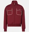 Gucci Jersey Zip Sweatshirt With Logo In Red