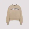 Gucci Caramel-coloured Sweatshirt With Printed Logo In Camel Mc