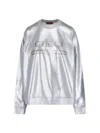Gucci Laminated Jersey Sweatshirt With Logo In Gray