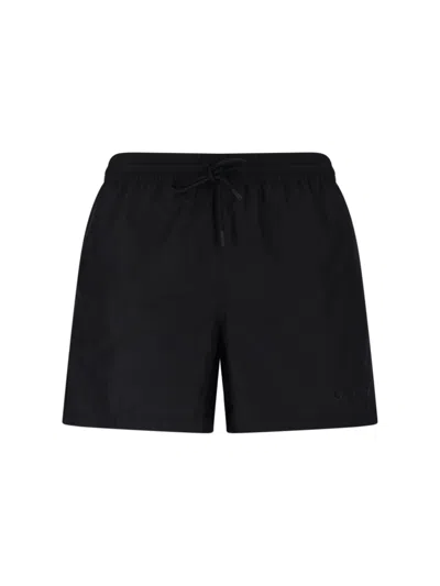Gucci Technical Poplin Swim Shorts In Black