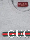 Gucci Grey Printed Cotton Jersey T-shirt In Grey Melange