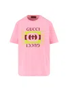 Gucci Logo-printed Short-sleeved T-shirt In Pink