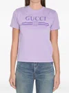 Gucci Printed Logo T-shirt In Purple