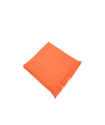 Gucci Logo Tassel Scarf In Orange