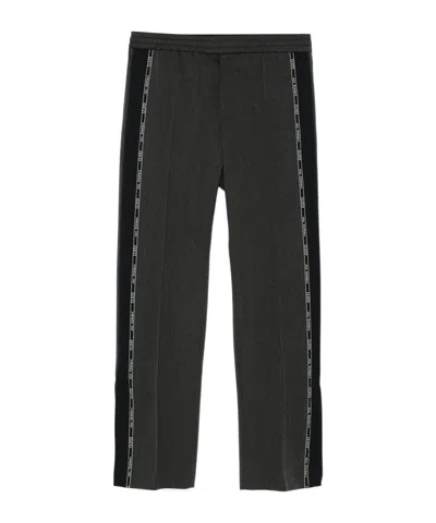 Gucci Logo-trim Trousers In Black