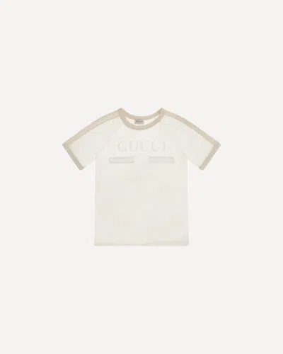 Gucci Logo T-shirt For Boy In White