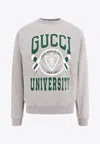 GUCCI LOGO UNIVERSITY PRINTED JERSEY SWEATSHIRT