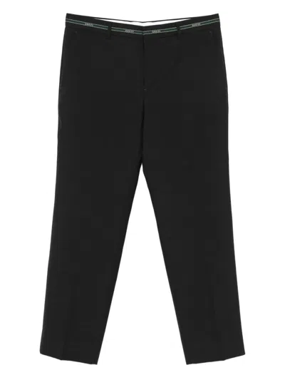 Gucci Logo-waistband Trousers In Gray