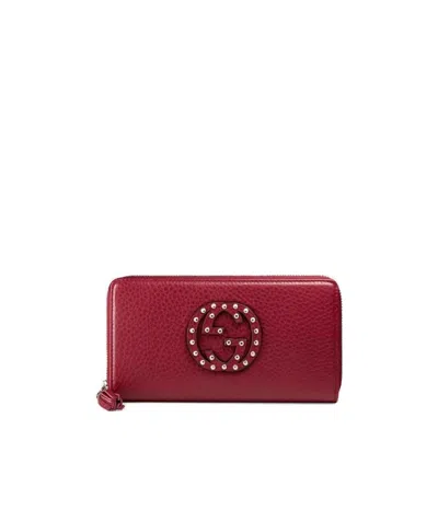 Gucci Logo Wallet In Red